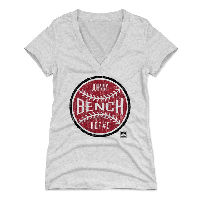 Johnny Bench Women's V-Neck T-Shirt | 500 LEVEL