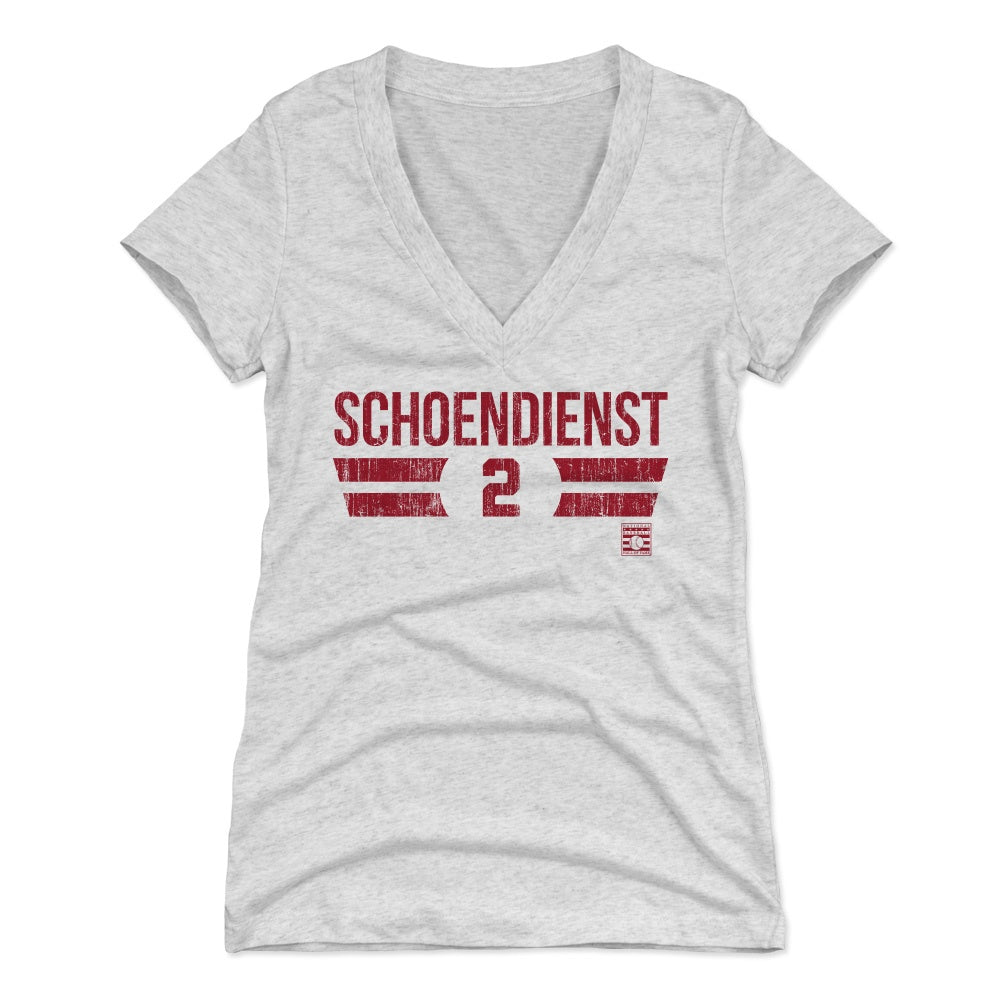 Red Schoendienst Women&#39;s V-Neck T-Shirt | 500 LEVEL