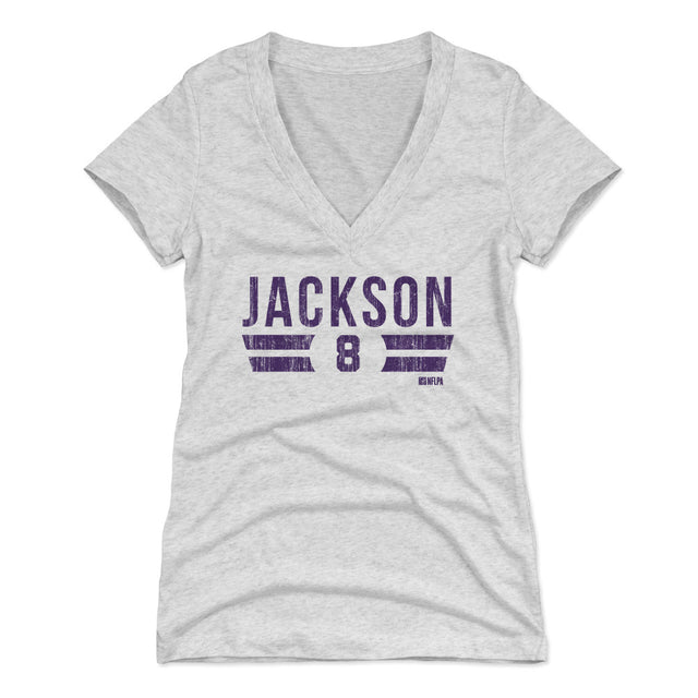 Lamar Jackson Women's V-Neck T-Shirt | 500 LEVEL