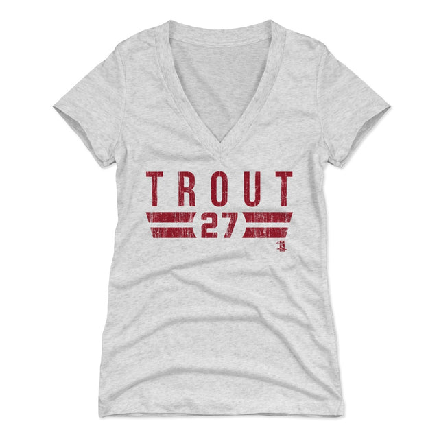 Mike Trout Women's V-Neck T-Shirt | 500 LEVEL