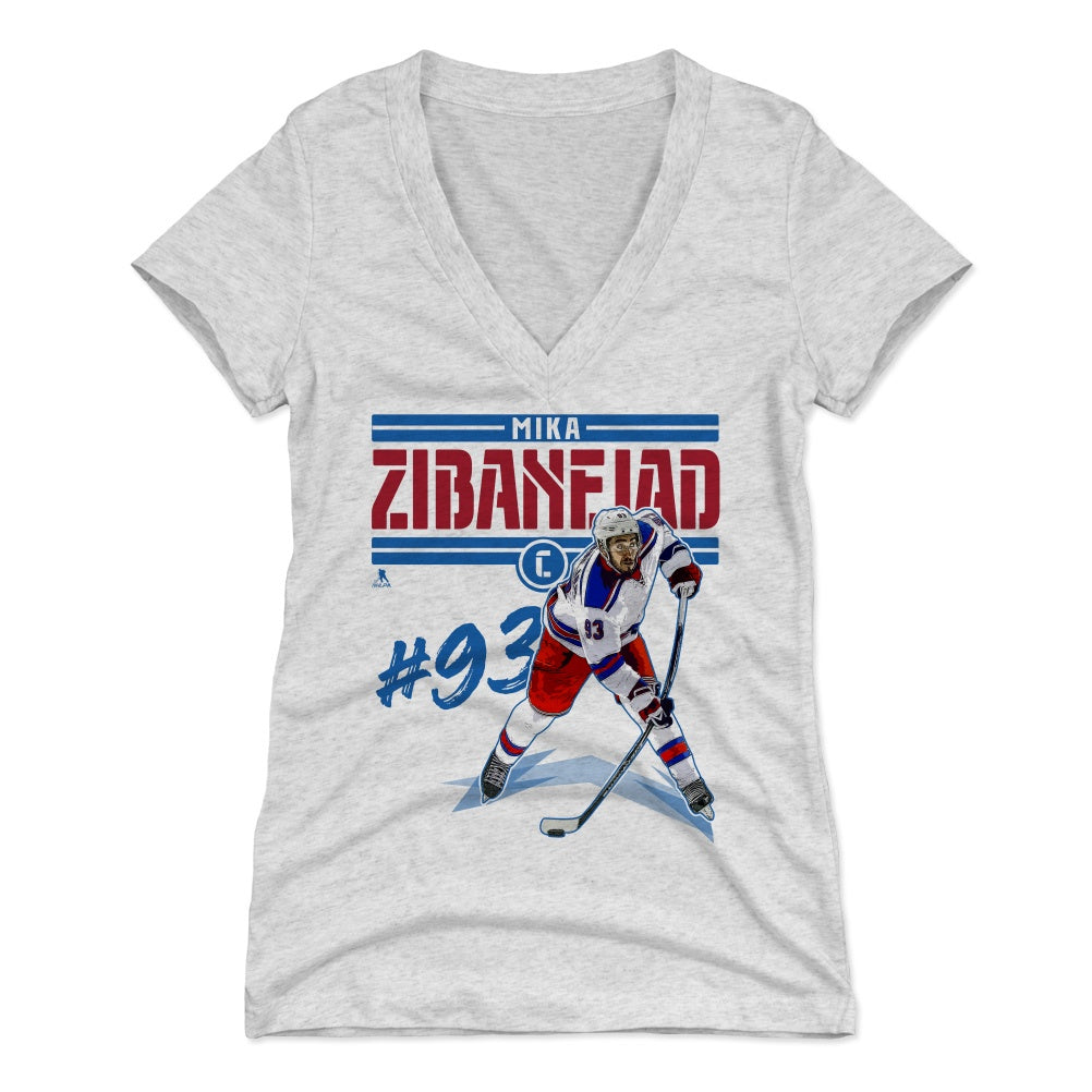 Mika Zibanejad Women's V-Neck T-Shirt | 500 LEVEL