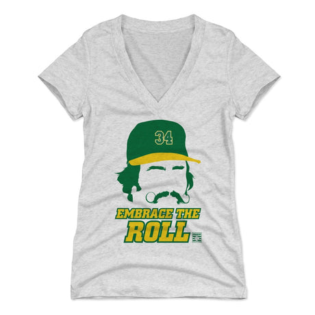 Rollie Fingers Women's V-Neck T-Shirt | 500 LEVEL