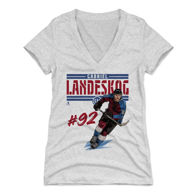 Gabriel Landeskog Women's V-Neck T-Shirt | 500 LEVEL