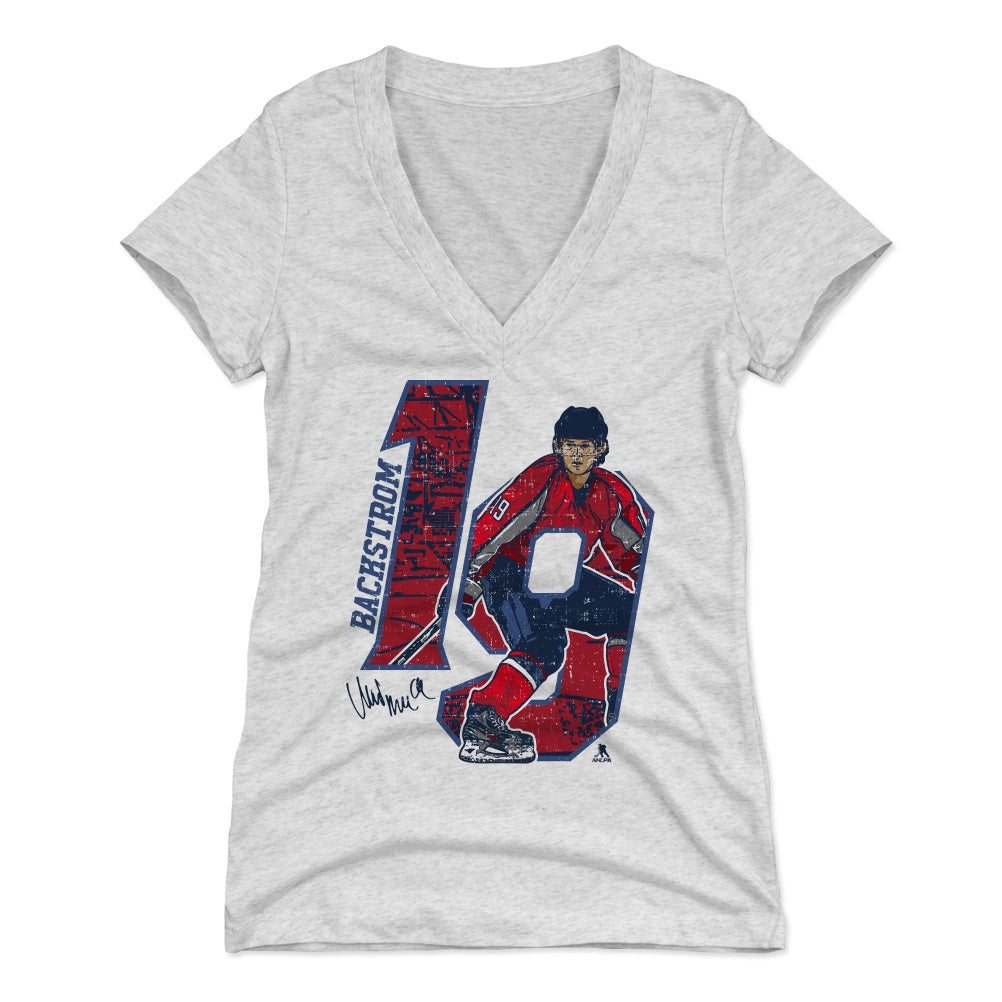 Nicklas Backstrom Women's V-Neck T-Shirt | 500 LEVEL