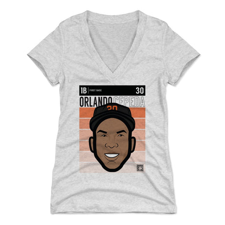 Orlando Cepeda Women's V-Neck T-Shirt | 500 LEVEL