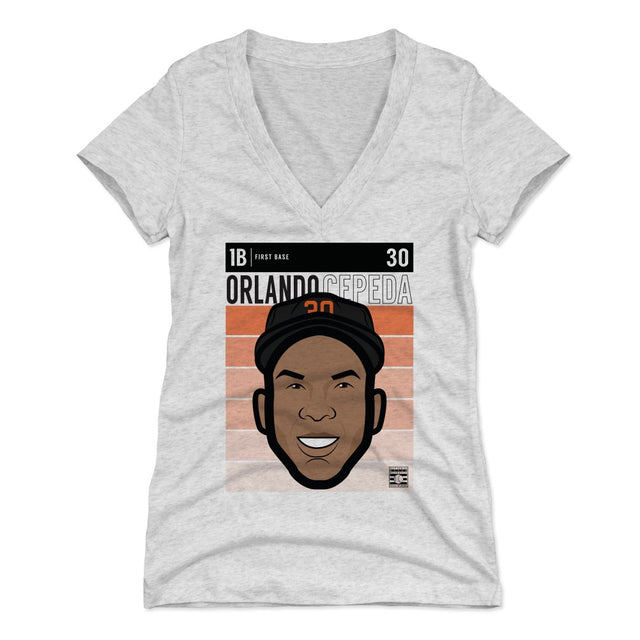 Orlando Cepeda Women's V-Neck T-Shirt | 500 LEVEL
