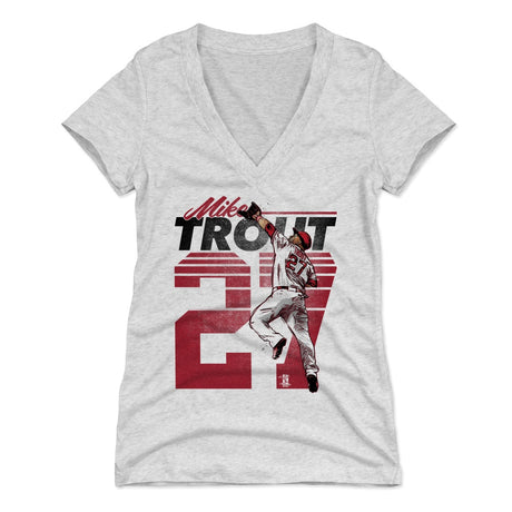 Mike Trout Women's V-Neck T-Shirt | 500 LEVEL