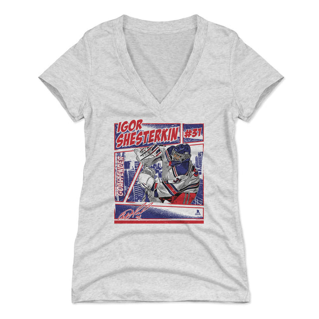 Igor Shesterkin Women's V-Neck T-Shirt | 500 LEVEL