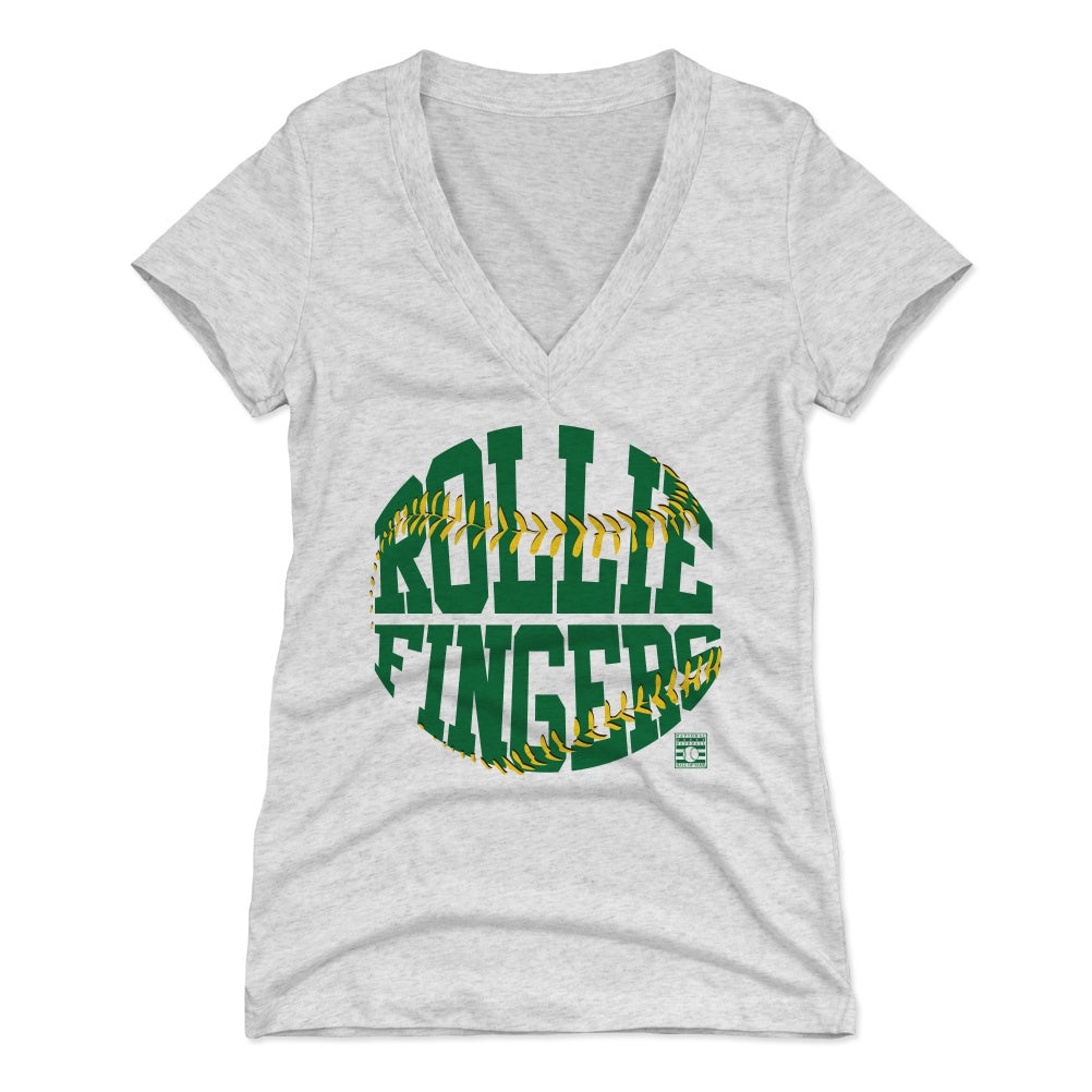 Rollie Fingers Women's V-Neck T-Shirt | 500 LEVEL