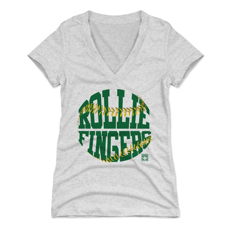 Rollie Fingers Women's V-Neck T-Shirt | 500 LEVEL