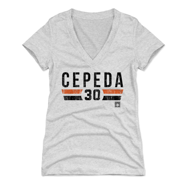 Orlando Cepeda Women's V-Neck T-Shirt | 500 LEVEL