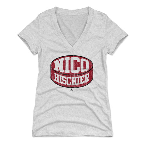 Nico Hischier Women's V-Neck T-Shirt | 500 LEVEL