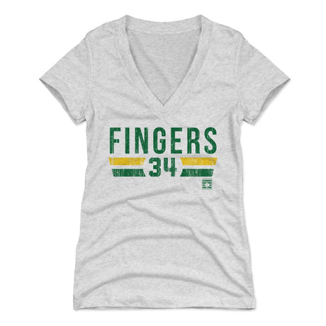 Rollie Fingers Women's V-Neck T-Shirt | 500 LEVEL