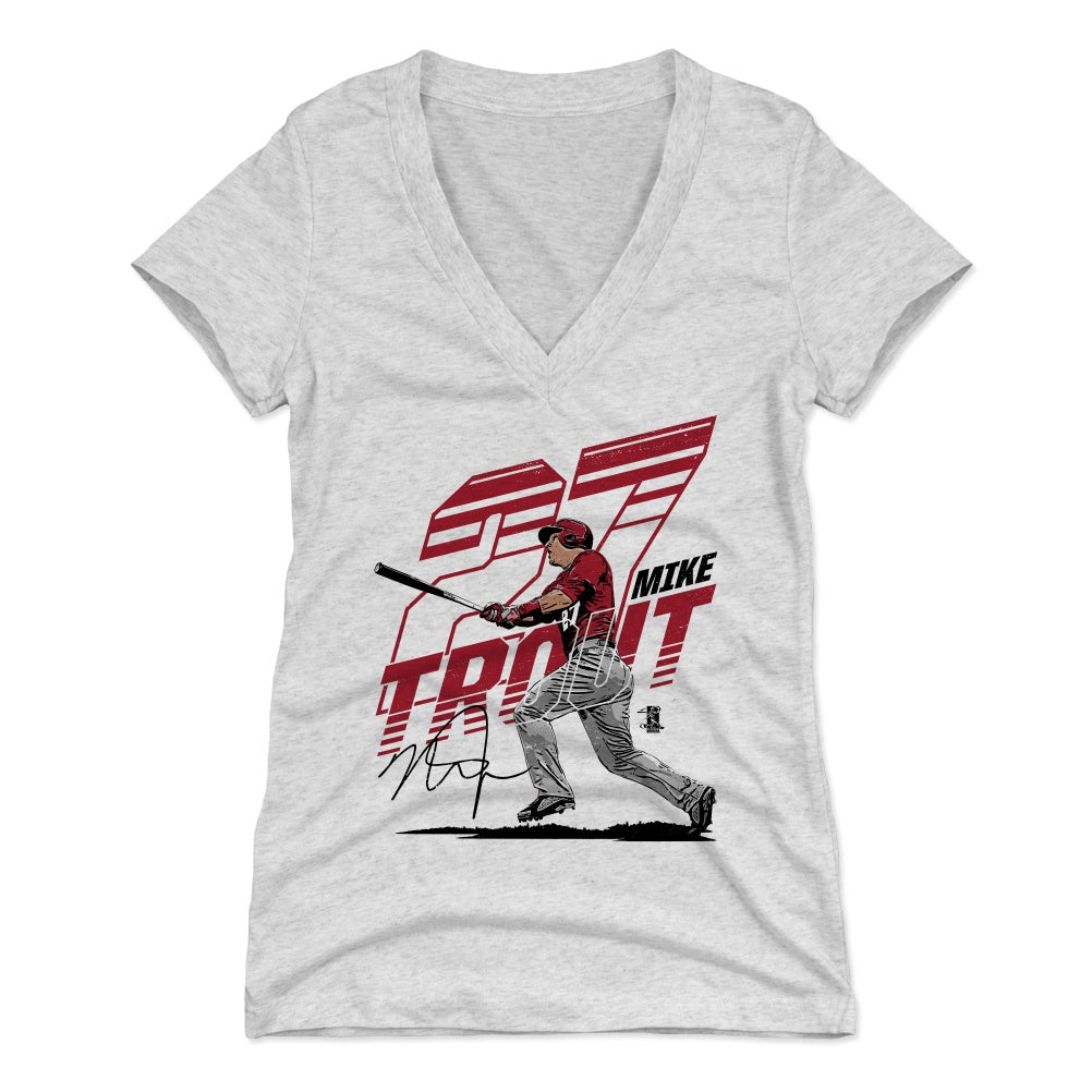 Mike Trout Women's V-Neck T-Shirt | 500 LEVEL