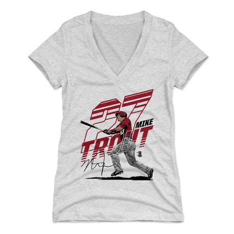 Mike Trout Women's V-Neck T-Shirt | 500 LEVEL