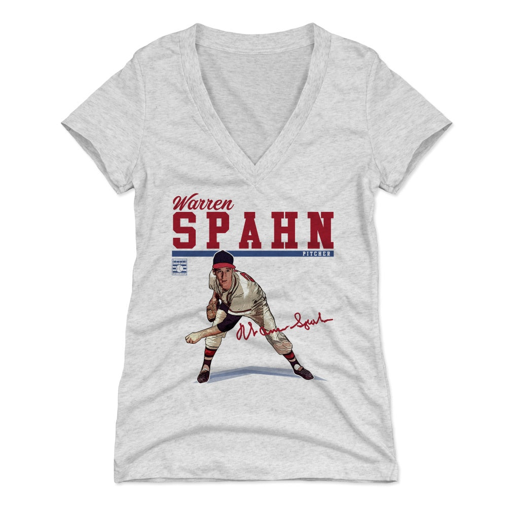Warren Spahn Women's V-Neck T-Shirt | 500 LEVEL