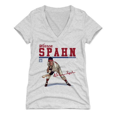 Warren Spahn Women's V-Neck T-Shirt | 500 LEVEL
