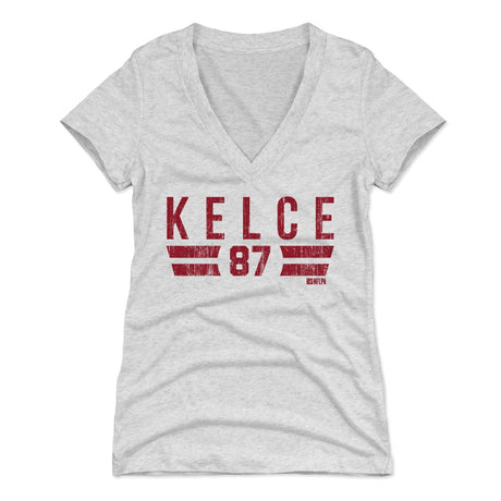 Travis Kelce Women's V-Neck T-Shirt | 500 LEVEL