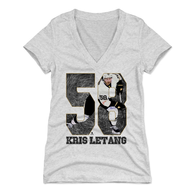 Kris Letang Women's V-Neck T-Shirt | 500 LEVEL