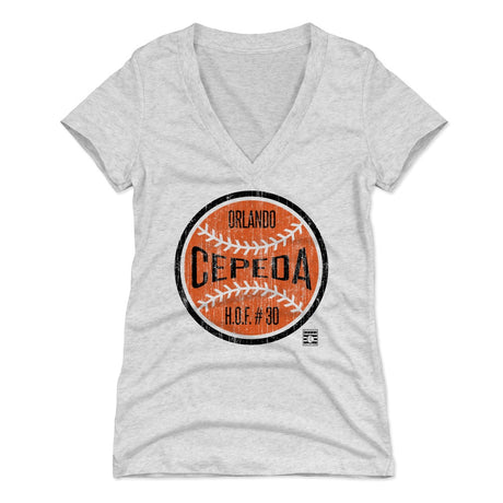 Orlando Cepeda Women's V-Neck T-Shirt | 500 LEVEL