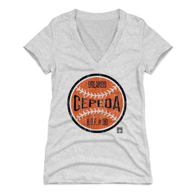 Orlando Cepeda Women's V-Neck T-Shirt | 500 LEVEL