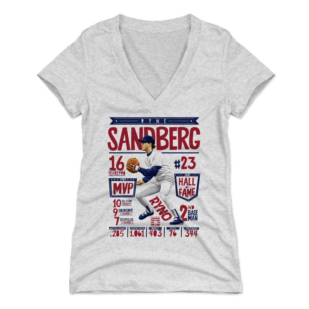 Ryne Sandberg Women's V-Neck T-Shirt | 500 LEVEL