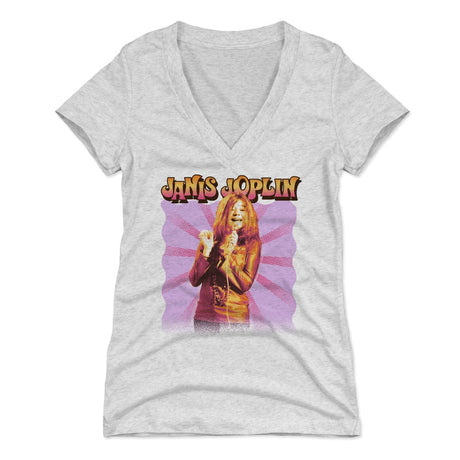 Janis Joplin Women's V-Neck T-Shirt | 500 LEVEL