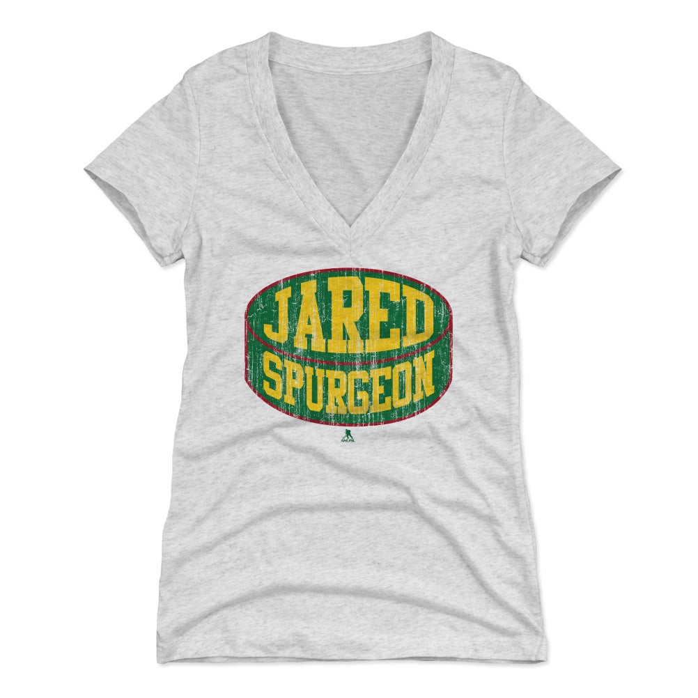 Jared Spurgeon Women&#39;s V-Neck T-Shirt | 500 LEVEL