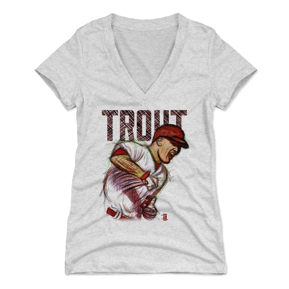 Mike Trout Women's V-Neck T-Shirt | 500 LEVEL