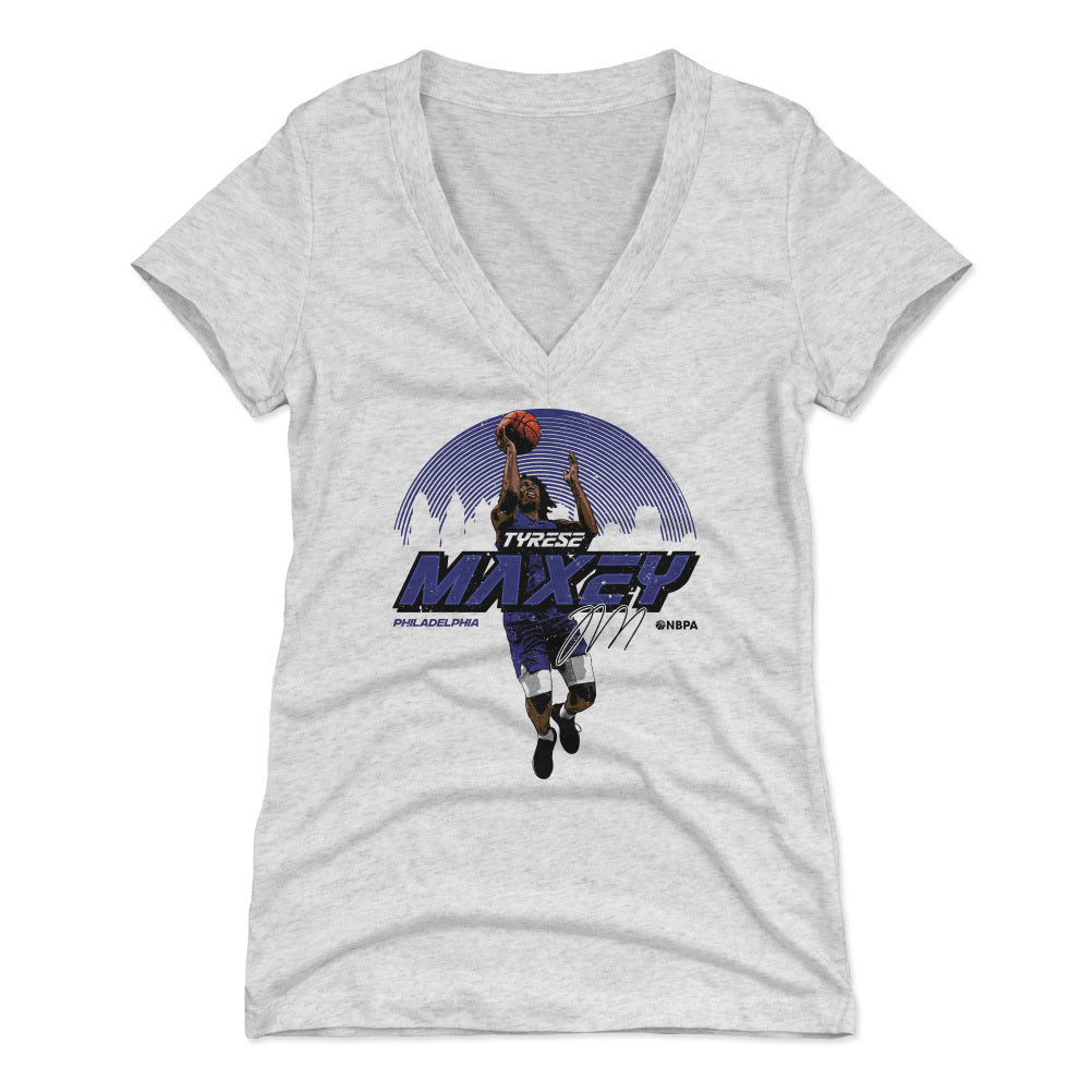 Tyrese Maxey Women's V-Neck T-Shirt | 500 LEVEL