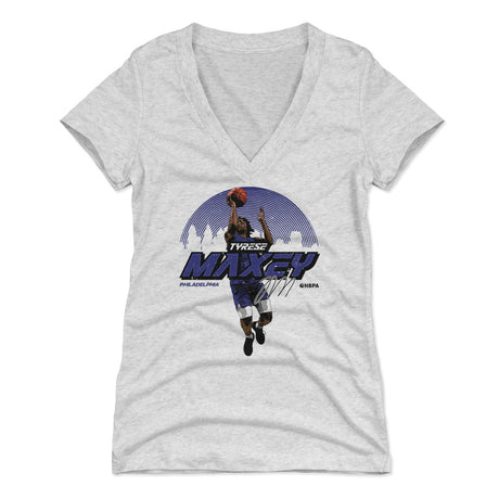 Tyrese Maxey Women's V-Neck T-Shirt | 500 LEVEL