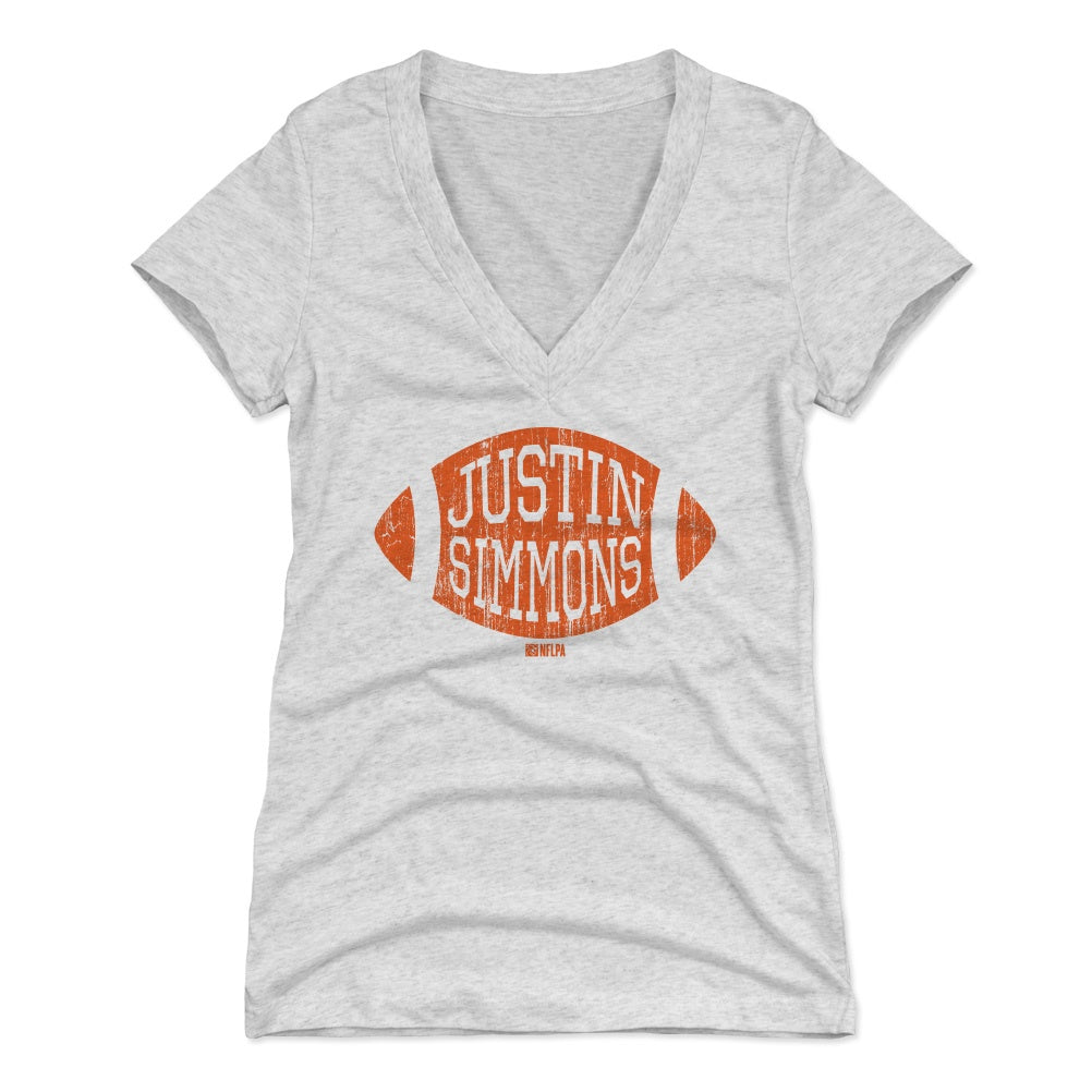 Justin Simmons Women&#39;s V-Neck T-Shirt | 500 LEVEL