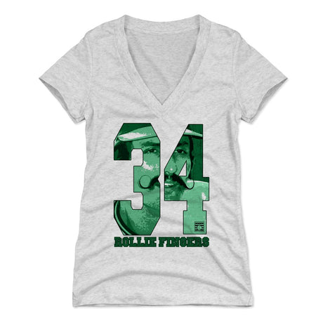 Rollie Fingers Women's V-Neck T-Shirt | 500 LEVEL