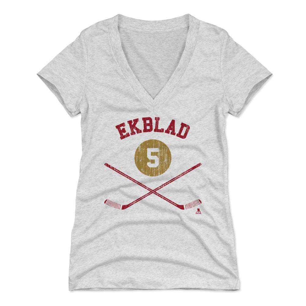 Aaron Ekblad Women's V-Neck T-Shirt | 500 LEVEL