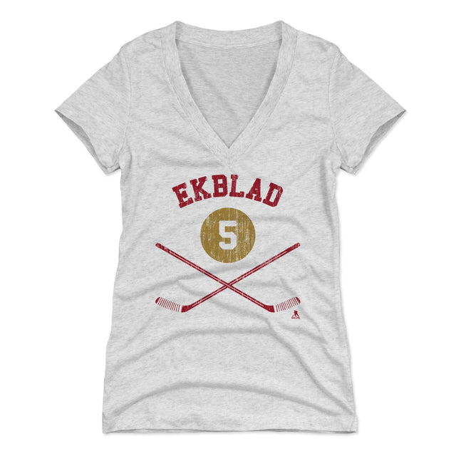 Aaron Ekblad Women's V-Neck T-Shirt | 500 LEVEL