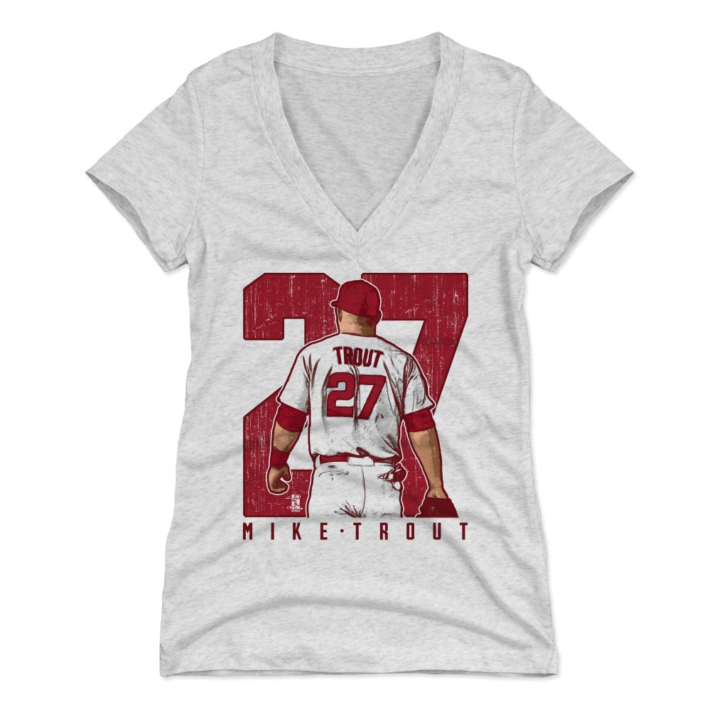 Mike Trout Women's V-Neck T-Shirt | 500 LEVEL