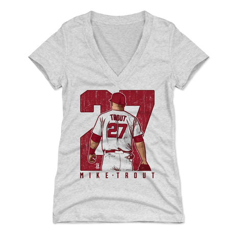 Mike Trout Women's V-Neck T-Shirt | 500 LEVEL