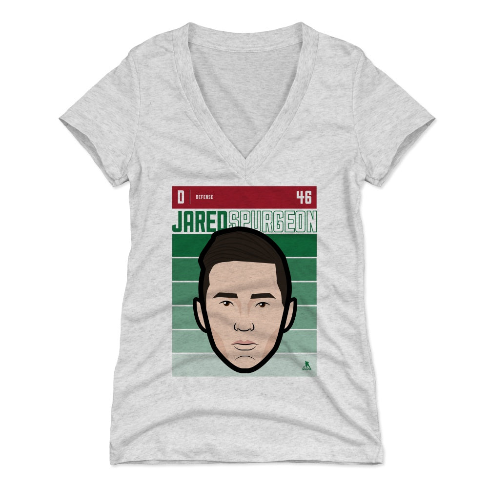 Jared Spurgeon Women's V-Neck T-Shirt | 500 LEVEL