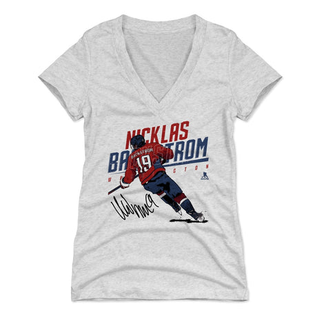 Nicklas Backstrom Women's V-Neck T-Shirt | 500 LEVEL
