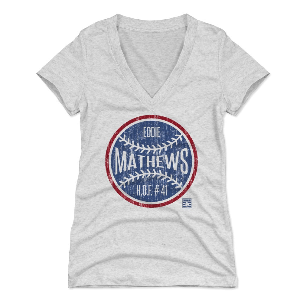 Eddie Mathews Women's V-Neck T-Shirt | 500 LEVEL