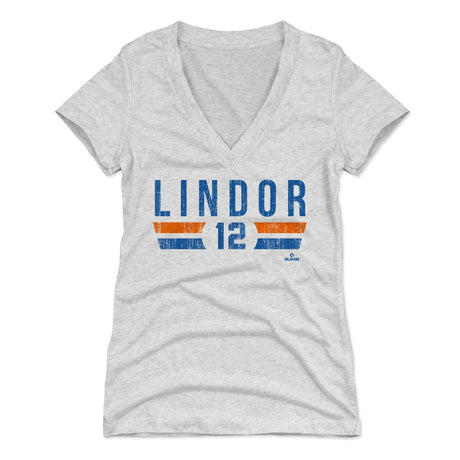 Francisco Lindor Women's V-Neck T-Shirt | 500 LEVEL