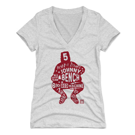 Johnny Bench Women's V-Neck T-Shirt | 500 LEVEL