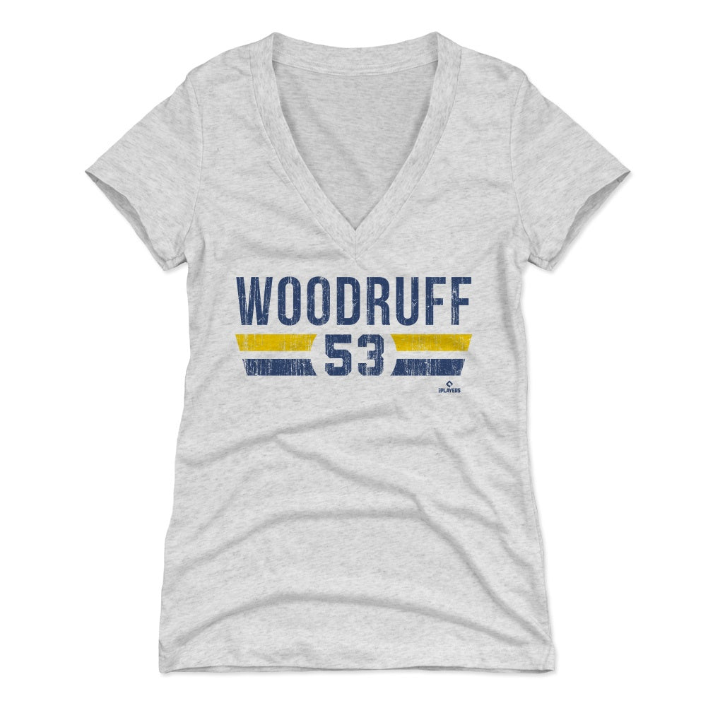 Brandon Woodruff Women's V-Neck T-Shirt | 500 LEVEL