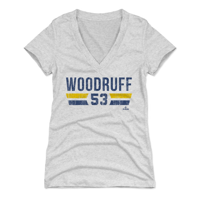 Brandon Woodruff Women's V-Neck T-Shirt | 500 LEVEL