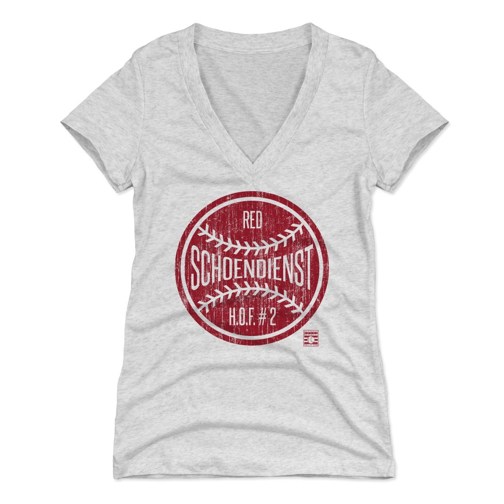 Red Schoendienst Women's V-Neck T-Shirt | 500 LEVEL