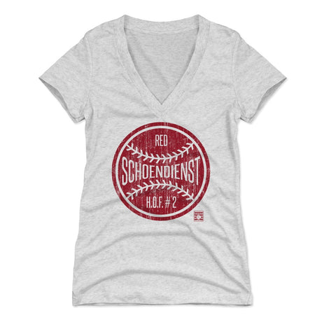 Red Schoendienst Women's V-Neck T-Shirt | 500 LEVEL
