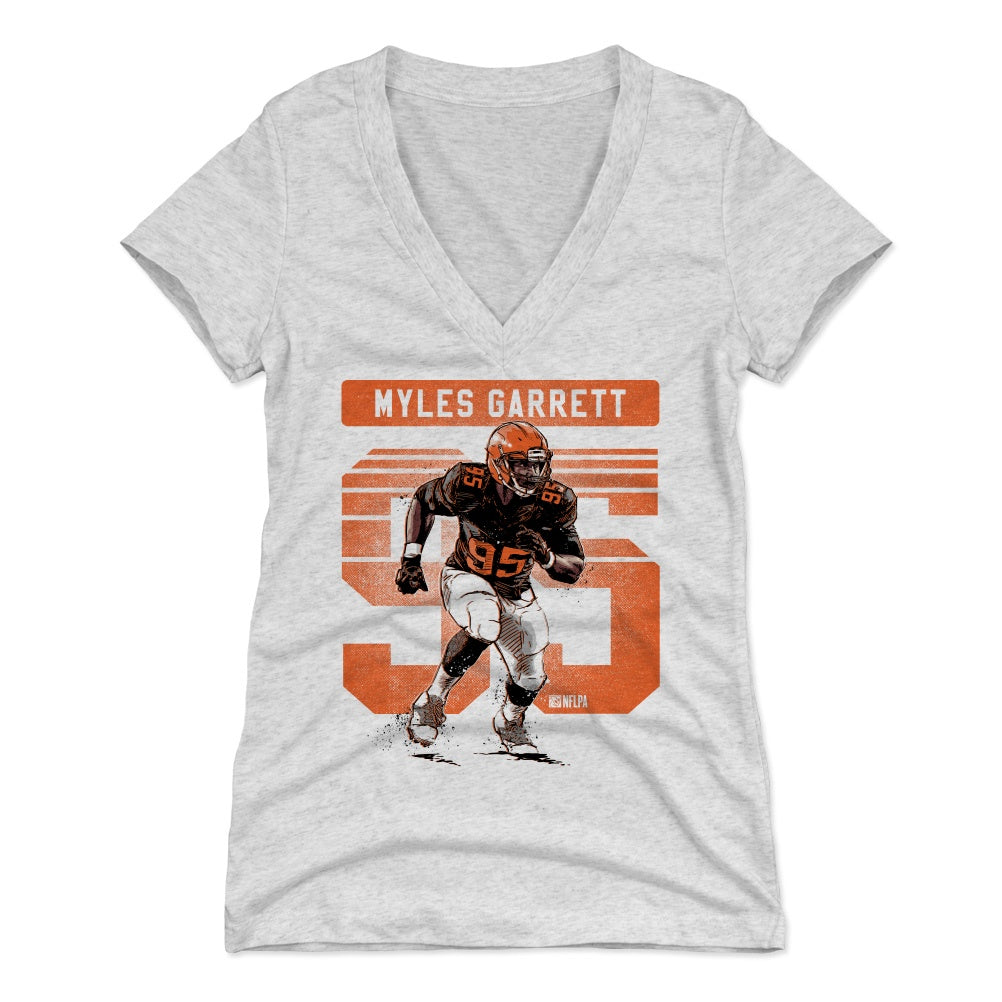 Myles Garrett Women's V-Neck T-Shirt | 500 LEVEL