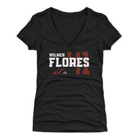 Wilmer Flores Women's V-Neck T-Shirt | 500 LEVEL