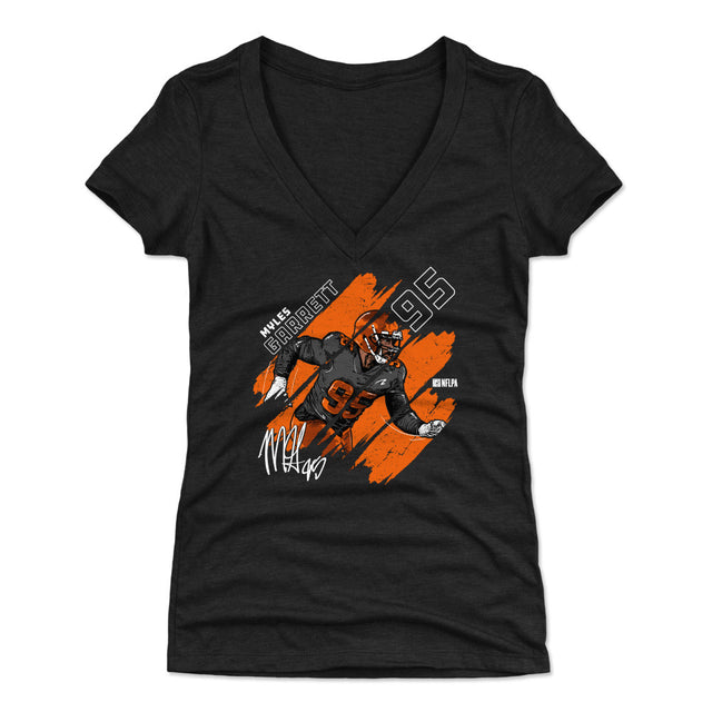 Myles Garrett Women's V-Neck T-Shirt | 500 LEVEL