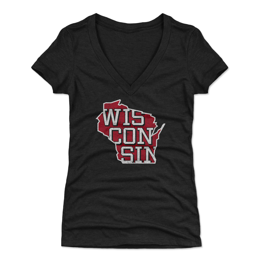 Wisconsin Women's V-Neck T-Shirt | 500 LEVEL